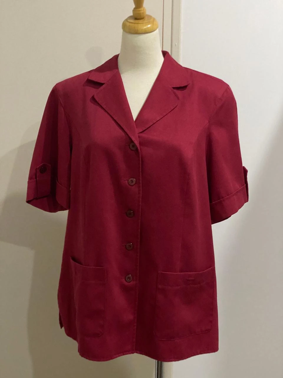 Blusa blazer vintage vermelha bordô corte descontraído Tamanho 42 – photo 2